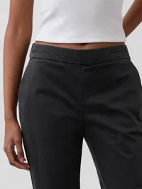 Low Rise Fitted Flare Khakis - Black — view 5