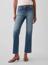 Low Rise Long & Lean Crop Jeans - Medium indigo — view 2