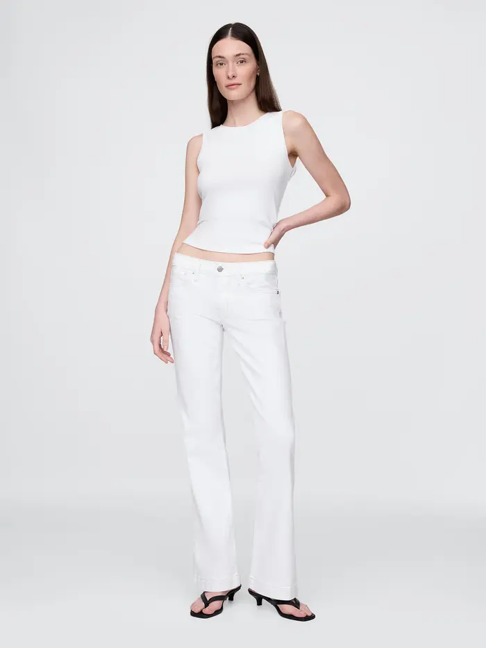 Low Rise Long & Lean Jeans - Optic white