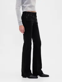 Low Rise Long & Lean Lace-Up Jeans - Basic black — view 3