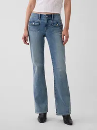 Low Rise Long & Lean Patch Pocket Jeans - Light wash — view 2