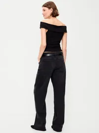 Low-Rise Loose Jeans - Autumn Night — view 3