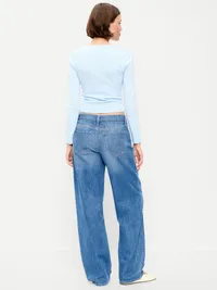 Low-Rise Loose Jeans - Solstice — view 3