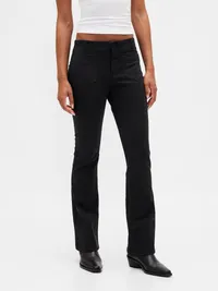 Low Rise Twill Long & Lean Pants - Black — view 2