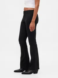Low Rise Twill Long & Lean Pants - Black — view 3