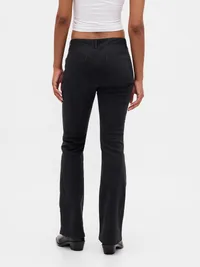 Low Rise Twill Long & Lean Pants - Black — view 4