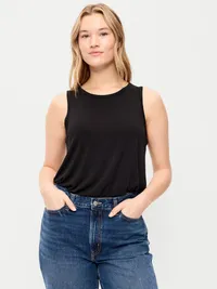 Luxe Sleeveless Top - Light Black Heather — view 5