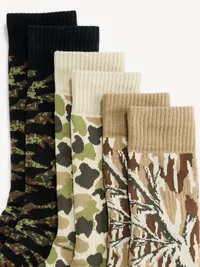 Marled Boot Socks 3-Pack - Desert Storm Camouflage — view 2