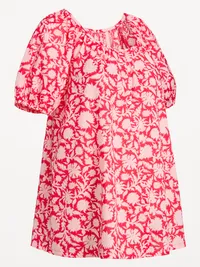 Maternity Airy Button-Down Top - Pink Floral — view 4