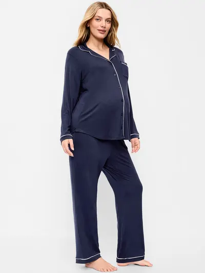Maternity Classic Pajama Set - Arctic Depth