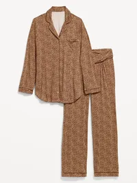 Maternity Classic Pajama Set - Cheetah — view 2