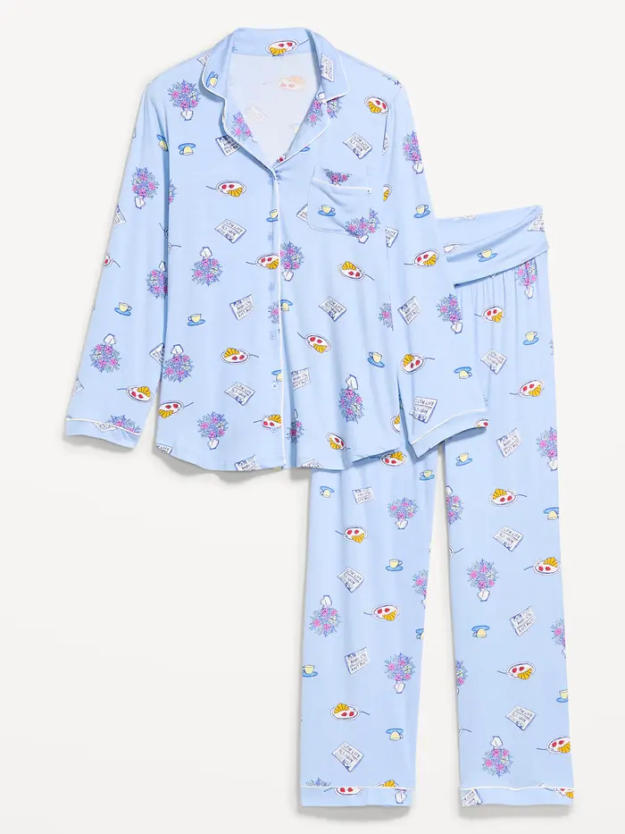 Maternity Classic Pajama Set - Coffee Break