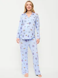 Maternity Classic Pajama Set - Coffee Break — view 2