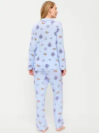 Maternity Classic Pajama Set - Coffee Break — view 3