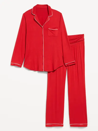 Maternity Classic Pajama Set - Sour Cherry