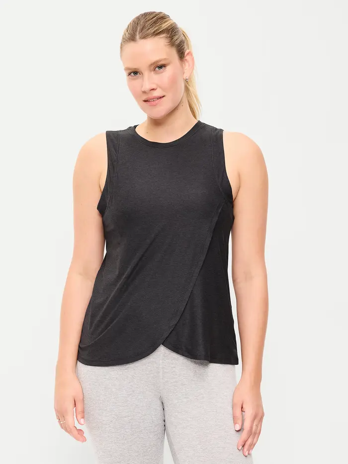 Maternity CloudMotion Nursing Wrap Top - Black Jack