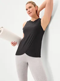 Maternity CloudMotion Nursing Wrap Top - Black Jack — view 3