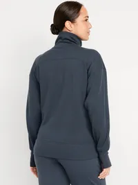 Maternity Dynamic Fleece Half Zip - Dusk Navy — view 2