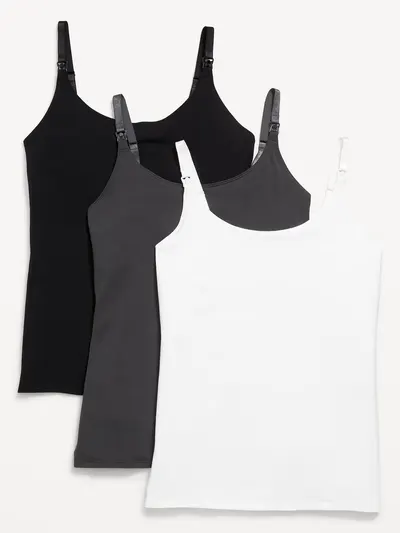 Maternity First Layer Nursing Cami Top 3-Pack - Multi Pack