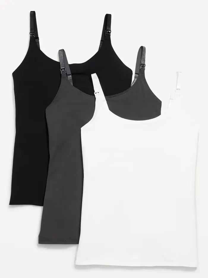 Maternity First Layer Nursing Cami Top 3-Pack - Multi Pack