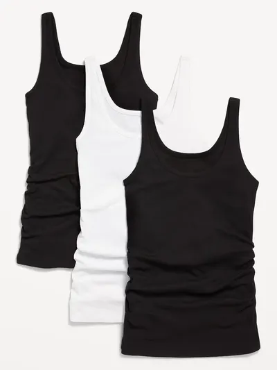 Maternity First Layer Rib-Knit Tank Top 3-Pack - Multi Pack