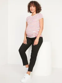 Maternity Front Low-Panel OG Straight Jeans - Black Jack — view 3