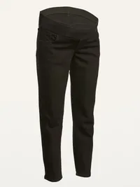 Maternity Front Low-Panel OG Straight Jeans - Black Jack — view 4