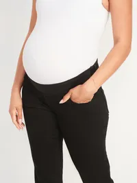 Maternity Front Low-Panel OG Straight Jeans - Black Jack — view 5