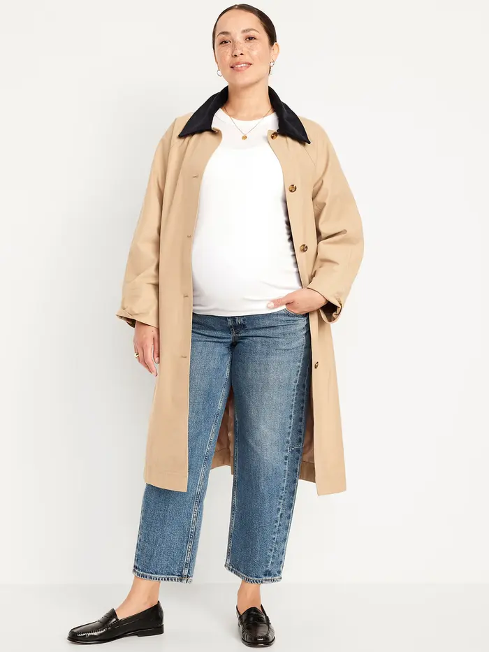 Maternity Full Panel Barrel Ankle Jeans - Ayla