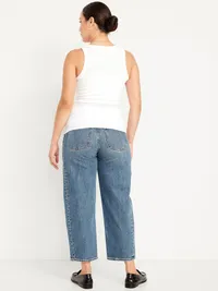 Maternity Full Panel Barrel Ankle Jeans - Ayla — view 2