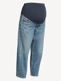 Maternity Full Panel Barrel Ankle Jeans - Ayla — view 4