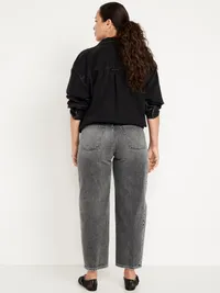 Maternity Full Panel Barrel Ankle Jeans - Graphite — view 2