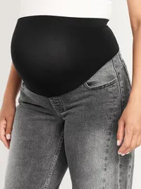 Maternity Full Panel Barrel Ankle Jeans - Graphite — view 5