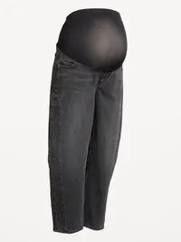 Maternity Full-Panel Barrel Ankle Jeans - Leila — view 4