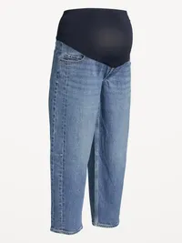 Maternity Full Panel Barrel Ankle Jeans - Pansy — view 4