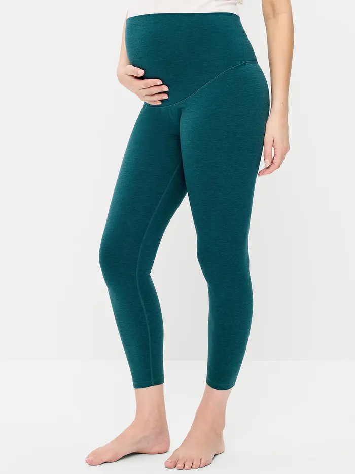 Maternity Full-Panel CloudComfy 7/8 Leggings - Jet Stream