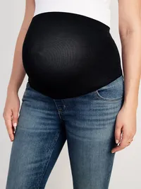 Maternity Full-Panel Flare Jeans - Medium Wash — view 5