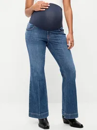 Maternity Full-Panel Flare Leg Jeans - Clarice — view 2