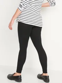 Maternity Full-Panel Leggings - Black Jack — view 2