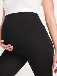 Maternity Full-Panel Leggings - Black Jack — view 5