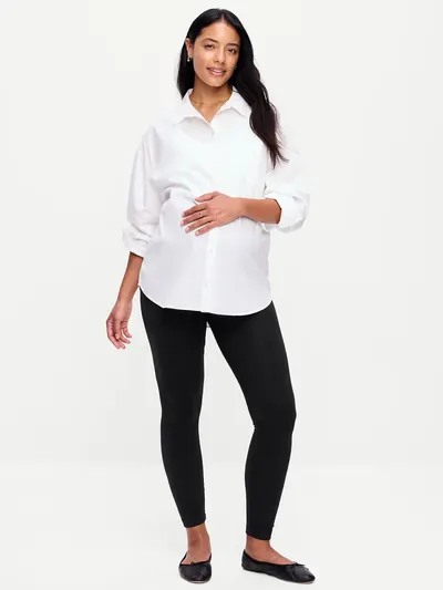 Maternity Full-Panel Leggings - Black Jack