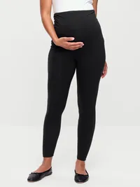 Maternity Full-Panel Leggings - Black Jack — view 2