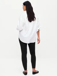 Maternity Full-Panel Leggings - Black Jack — view 3