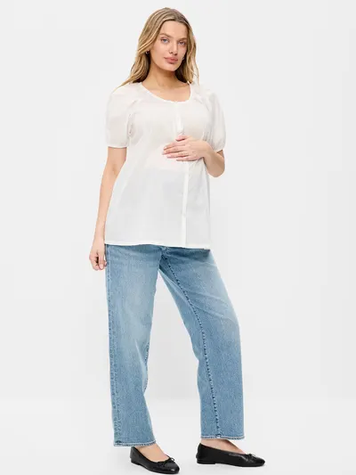 Maternity Full-Panel OG Loose Jeans - Courtney
