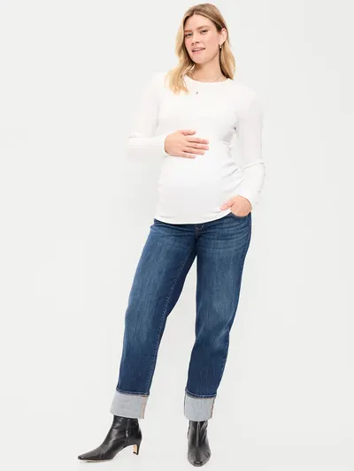 Maternity Full-Panel OG Loose Jeans - Johnnie Mae