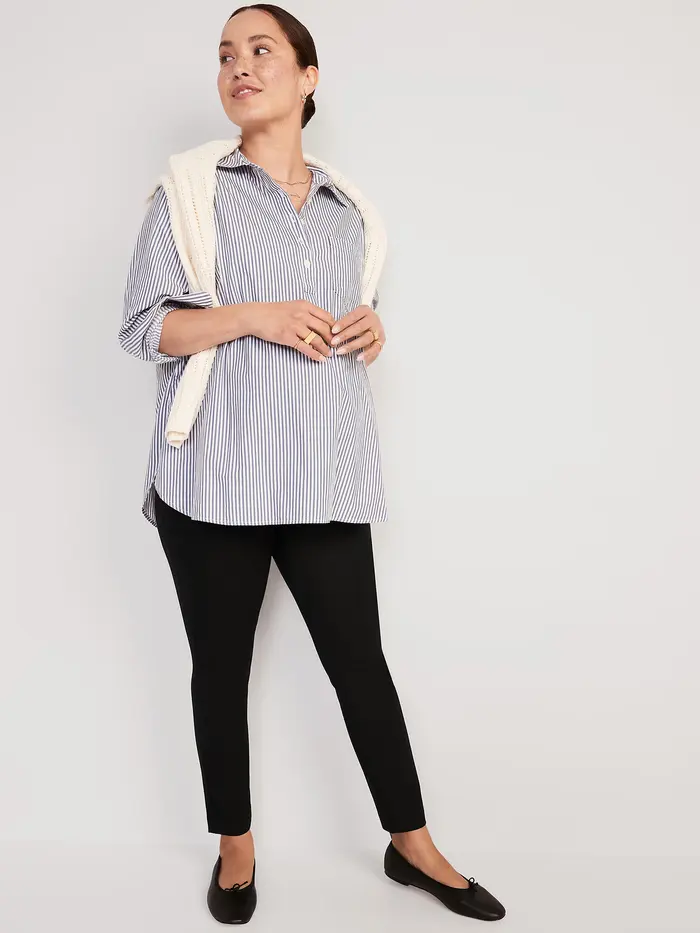 Maternity Full-Panel Pixie Ankle Pants - Black Jack