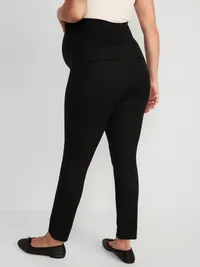 Maternity Full-Panel Pixie Ankle Pants - Black Jack — view 2
