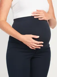 Maternity Full-Panel Pixie Ankle Pants - In the Navy — view 4