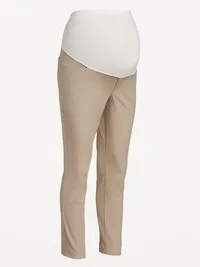 Maternity Full-Panel Pixie Ankle Pants - Mocha Mocha — view 4