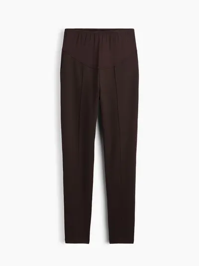 Maternity Full Panel Ponte Pants - Brown noir